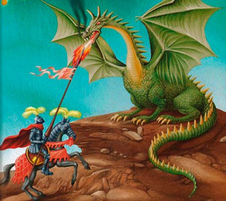Kinderbuchillustrationen: Georg der Drachentöter