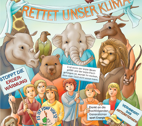 Kinderbuchillustrationen: Klimakonferenz der Tiere